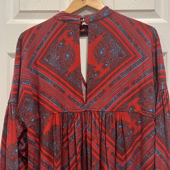 Free People Oversized Peasant Blouse Top - Picture 4 of 11